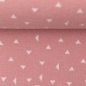 Preview: Jersey Jaquard ♥ Dreiecke | pastell rosa